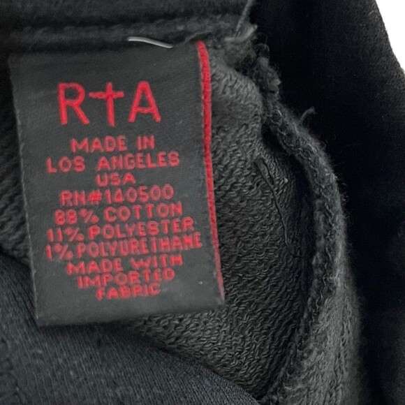 RtA NWT Skinny Jeans Black Zip Pocket Ankle Cropped Women’s XS Stretch Moto - Picture 10 of 12